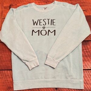 Comfort Colors Light Blue 'Westie Mom' Sweatshirt